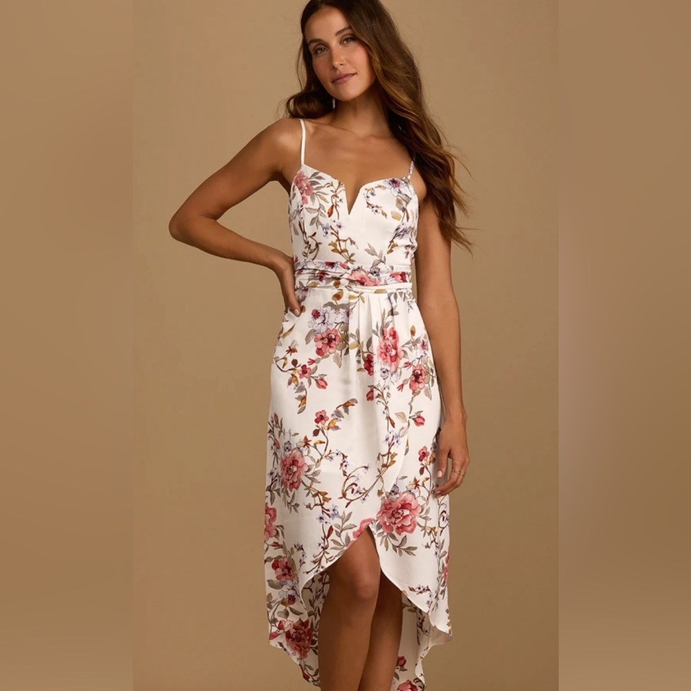 Lulus floral print midi dress